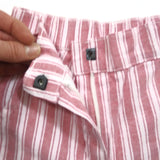 IKKS Girls Fashion Pink & White Striped Cropped Pants Size 4