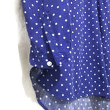 Old Navy V-Neck Lightweight Popover Tunic for Women Navy White Dots Large