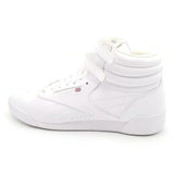 Reebok Youth Big Kids' Athletic Freestyle Hi Walking Shoe White/Silver