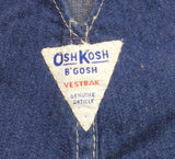 OshKosh B'gosh Toddler Unisex Girls/Boys Strap Overall Short Blue Jeans 12 Month