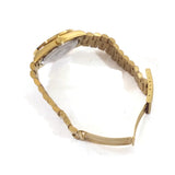 Unisex Gold Color & Red W/Simulated Diamonds Bracelet Analog Wrist Watch