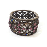 Women's Cuff Bracelet Metal Stoned Decorative Vintage Bangle Handmade Jewelry