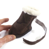 Dogs Winter Boots Outdoor Dog Warm Boot Paws Protector Small Brown Pet Shoes