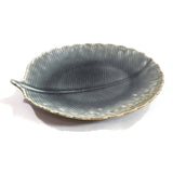 Kotobuki Ceramic Green Leaf Tray Dip Dish Bowl