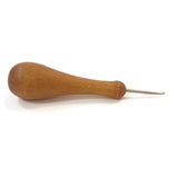 Vintage Rug Hooking Hook with Wooden Handle Yellow Collectible