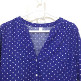 Old Navy V-Neck Lightweight Popover Tunic for Women Navy White Dots Large