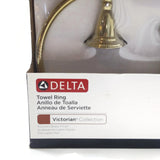 Delta Victorian Collection Towel Ring in Polished Brass Finish 75046-PB NEW
