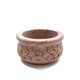 Soapstone Decorative Smudging Bowl Pot Incense Resin Burner Hand-Carved India