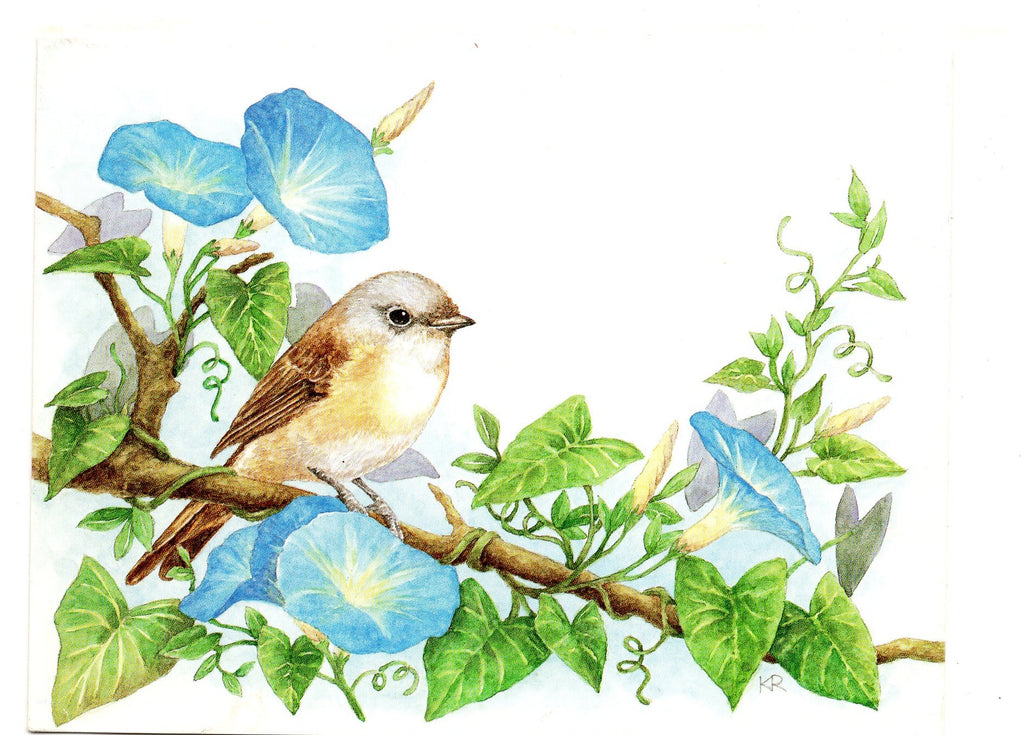 Happy Birthday Greeting Birds Art Painting Birthday Greeting Card