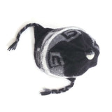Kids Winter Hat Gray Handmade 100% Wool Knit Earflap Toddler Crochet Beanie