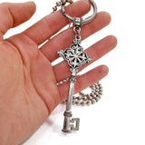 Happiness Decorative Antique Key Charm Pendant Silver Tone Vuntage