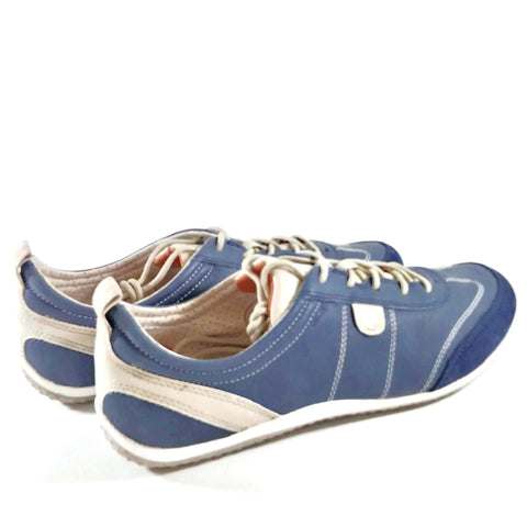 Geox Women's Sneakers D Vega 8 Walking Comfort Fashion Shoes Steel Blue Size 10