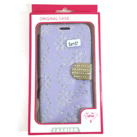 Samsung S7 Galaxy Decorative Wallet Magnetic Flip Original Phone Case Cover New