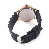 Men Watch With Soft and Flexible Black Silicone Band