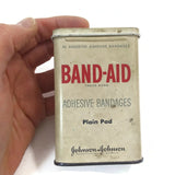 Rare Antique Vintage Band Aid Tin Metal Box Adhesive Bandages Johnson & Johnson