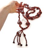 Collar de Elegua/ Elegua Necklace Santeria Lucumi Yoruba Shamanic 35" Red/Black