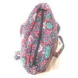 Fabric Women's Bag Shoulder Handbag Purse Tote Pouch Floral Printed Pink Purple