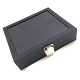 Ring Display Showcase with Velvet Insert Liner Jewelry Organizer 36 Slots Black