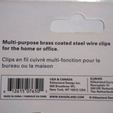 Set of 6 Brass Gold Wire Clips Paper-Clips Office Supply