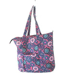 Fabric Women's Bag Shoulder Handbag Purse Tote Pouch Floral Printed Pink Purple