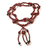 Collar de Elegua/ Elegua Necklace Santeria Lucumi Yoruba Shamanic 35" Red/Black