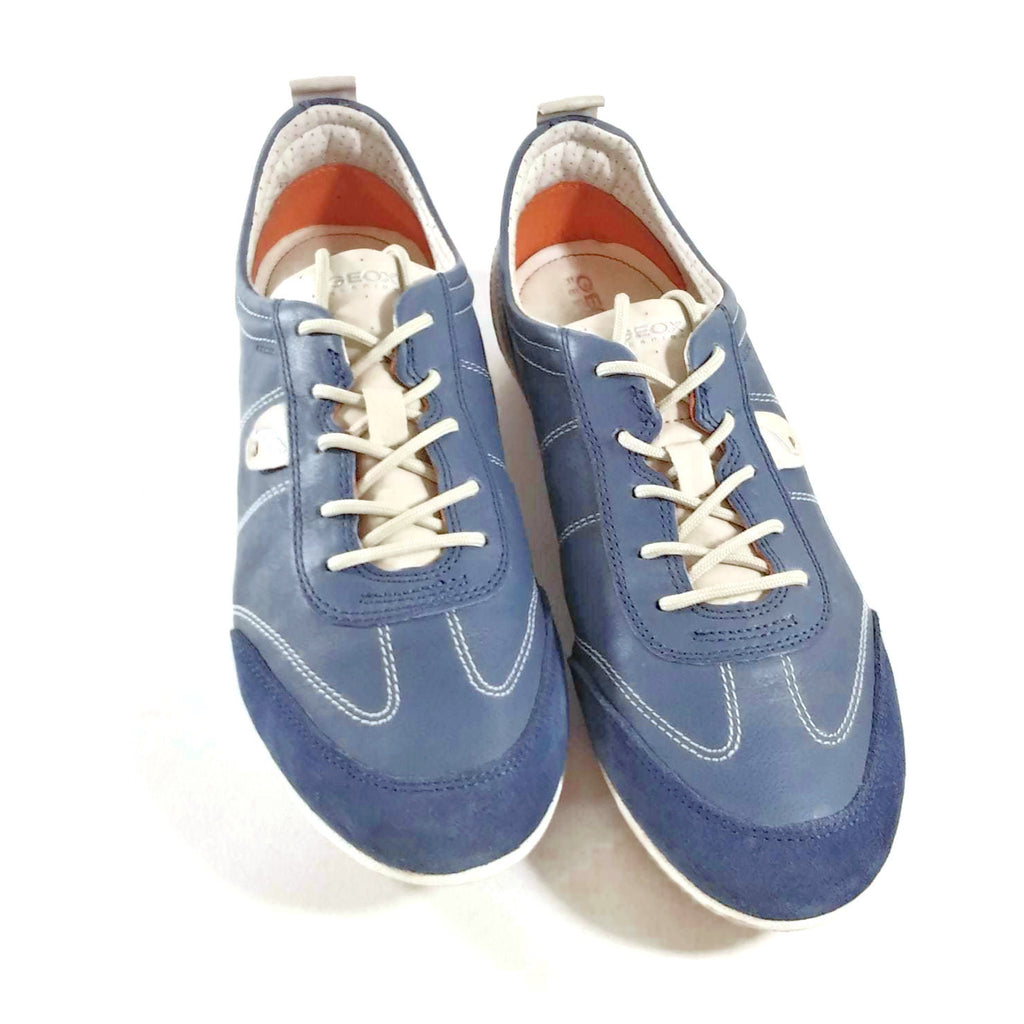 Geox Women's Sneakers D Vega 8 Walking Comfort Fashion Shoes Steel Blue Size 10