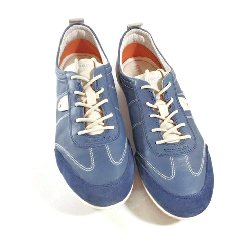 Geox Women's Sneakers D Vega 8 Walking Comfort Fashion Shoes Steel Blue Size 10