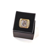 Men Fashion Ring Gold Color W/Square Simulated Diamond Stone Size 12.5