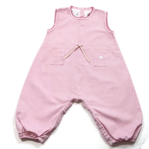 PETIT BATEAU Baby Girl 12 Months/74 CM Jumpsuit One Piece Pink & White