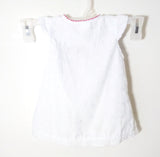 Girls White Sleeveless Dress Shirt Embroidered Toddler Summer Butterfly Top 4T