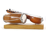India Handicraft Miniature Musical Instrument Wooden Sitar&Dholak Drum Vintage