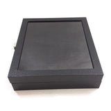 Ring Display Showcase with Velvet Insert Liner Jewelry Organizer 36 Slots Black