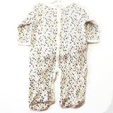 Baby Girl Long Sleeves Outfit 7 Pc. Tight-Fit Footie White & Sparkling Gold 3-6M