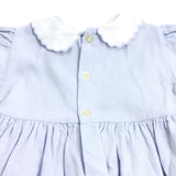 6 Months Baby Girls Short Sleeves Dress Light Blue White Infant Toddler Dresses