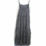 Old Navy Women's Maxi Dresses Long Plaid Black/White Sleeveless Tiered Dress 2XP