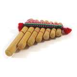 Andean Indian Bamboo Pan Pipes Flute 7 small Pipes W 2.5" x L 4" Handmade - NEW