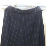 Women MANGO SUIT Faison Tie Waist Wide Leg Pants Blue Striped
