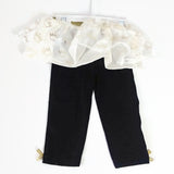 Baby Girl Duck.Duck Goose 6-9M Black/White/Gold  "Give me Sparkle" Outfit