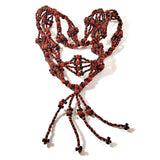 Collar de Elegua/ Elegua Necklace Santeria Lucumi Yoruba Shamanic 35" Red/Black