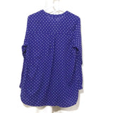 Old Navy V-Neck Lightweight Popover Tunic for Women Navy White Dots Large