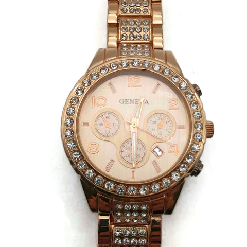 Unisex Watch Rose Gold Tone Wrist Band