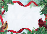 Embossed Christmas Greeting Card Santa Claus Give Gifts to Animals