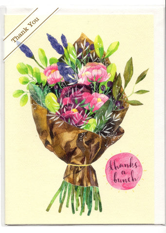 Lot of 2 Trader Joe's Thank You Greeting Cards Flowers Spring Time New
