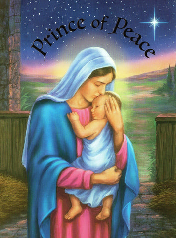 Virgin Marry Holding Baby Jesus Greeting Card "God is With Us" Matthew 1:23