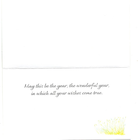 Happy Birthday Art Greeting Card Boat in the River
