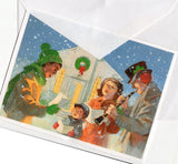 Christmas Chanting Holidays Seasons Wishes Greeting Card Vintage