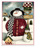 "The Inn Keepers" Snow Mans Christmas Holiday Seasons Greeting Card