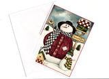 "The Inn Keepers" Snow Mans Christmas Holiday Seasons Greeting Card