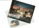 Christmas Blessings Holiday Seasons Greeting Card Trimming The Tree