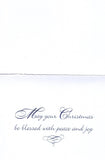Silent Night Shiny Glowing Star Snowy Christmas Blessings Holiday Seasons Greeting Card